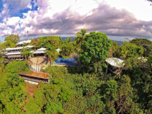 view from the pool at Villa caletas hotel